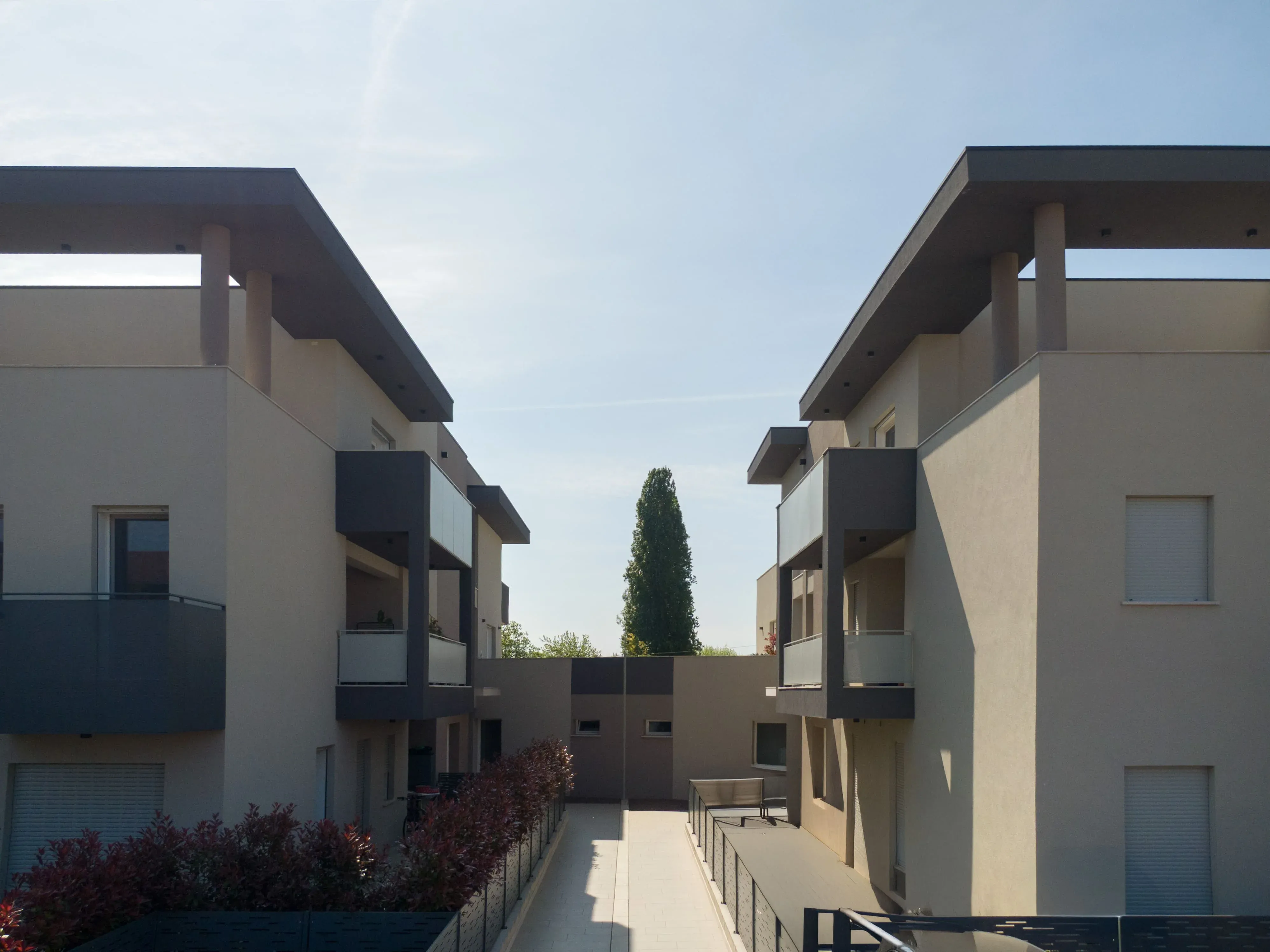 Vista aerea di un cantiere residenziale Fantinato